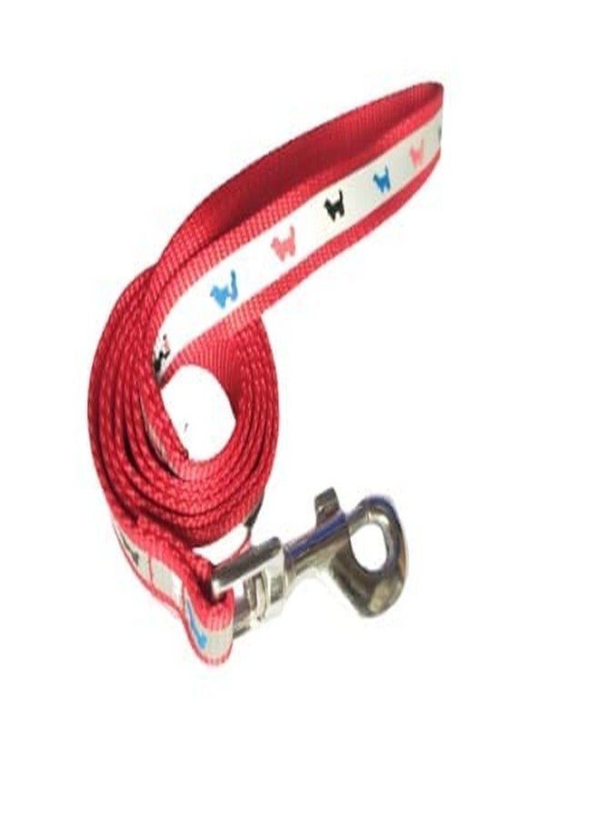 Pups&Pets طقم سرج من النايلون قابل للتعديل من Pups&Pets، مقاس 3/4 بوصة، مزين بطبعة كلب عاكس، مناسب للجراء متوسطة وكبيرة الحجم، 0.75 بوصة 22 مم (أحمر). - Image 2